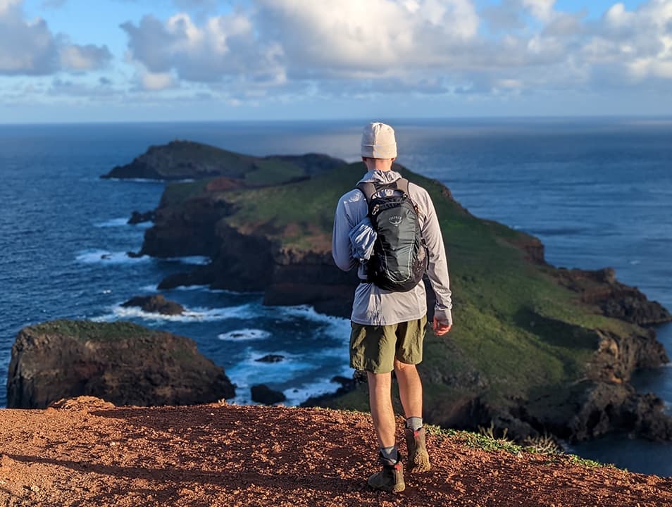 Tim Oakley hiking on the coast of Maderia